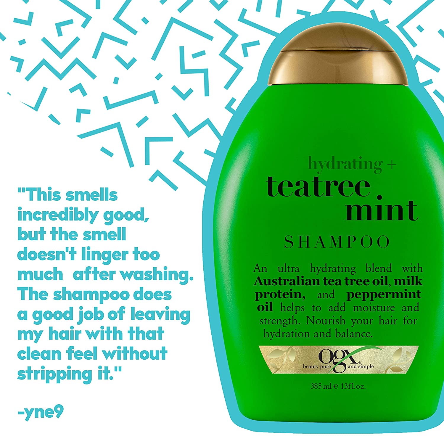 OGX Hydrating Tea Tree Mint Shampoo 385ml in