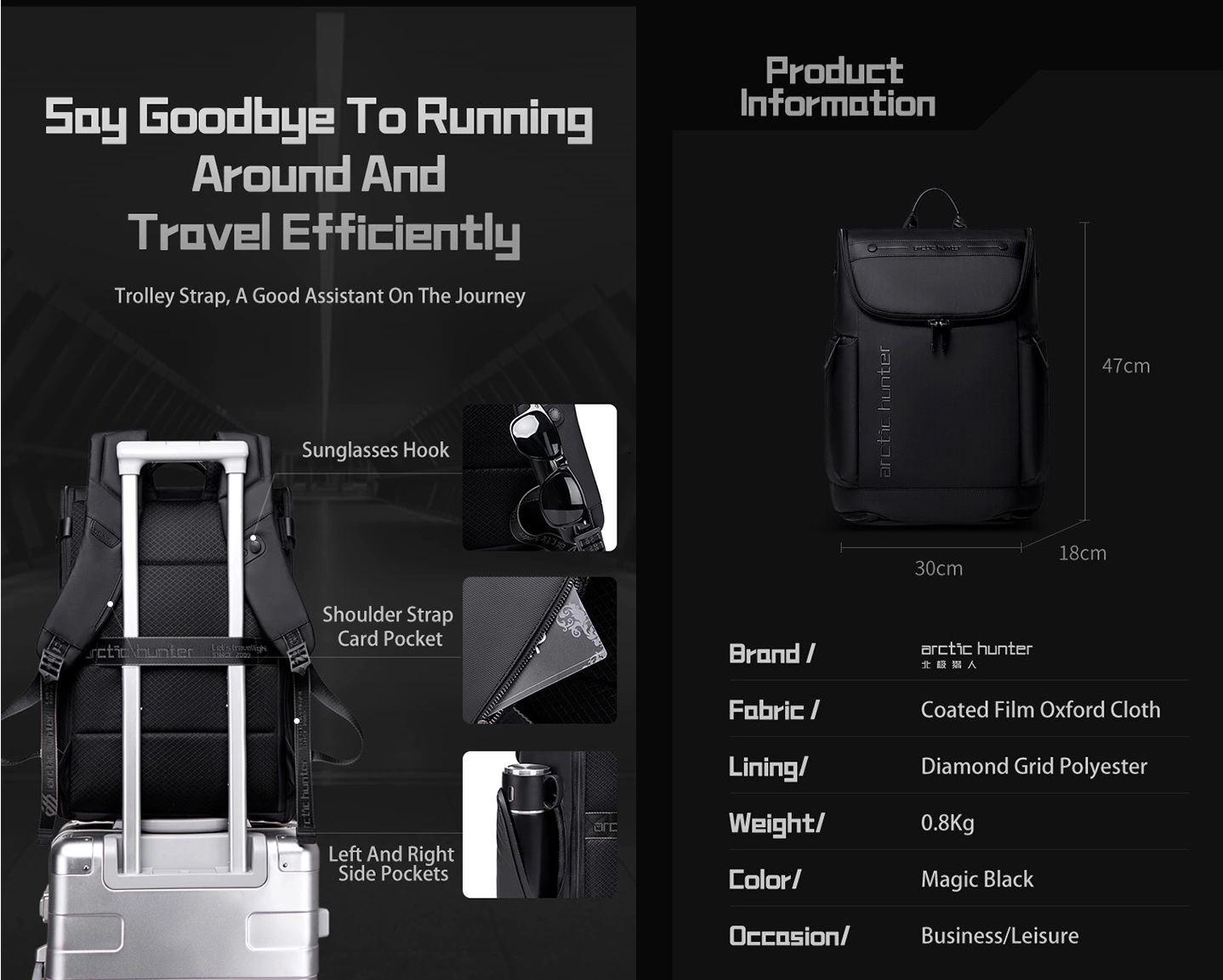 Arctic Hunter B00465 Backpack Durable Outdoor Gear for Adventurers