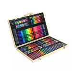 Picture of Wooden Box 180 pcs Drawing set colored pencils set