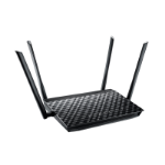 Picture of ASUS RT-AC1200+ Dual Band WiFi Router with four 5dBi antennas and Parental Controls, smooth streaming 4K videos from Youtube and Netflix