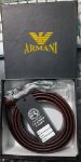 Picture of Leather Craft Men's Fashionable Leather Belt ARMANI Gear Buckle Belt