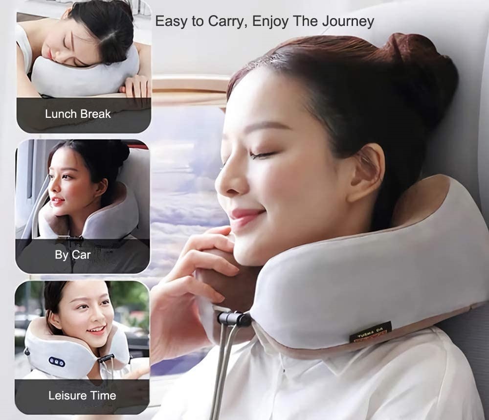 U-shaped Rechargeable Neck Massage Pillow