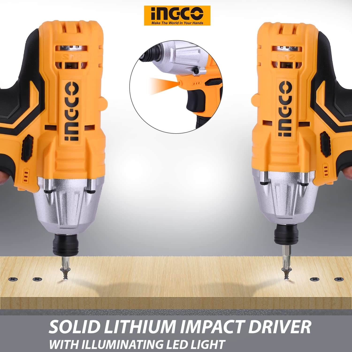 INGCO CIRLI1201 Liion Cordless Impact Driver High Performance Tool