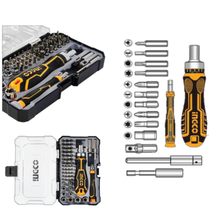 INGCO HKSDB0558 Screwdriver & Precision Screwdriver 55pcs Bit Set