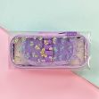 Picture of Transparent butterfly printing girl stationery box pencil bag multi-functional large-capacity portable student pencil storage bag