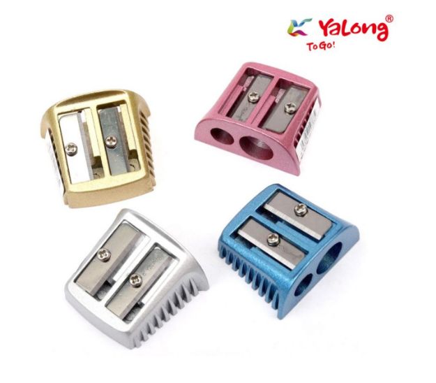 Picture of Yalong YL96310 Zinc Metallic Double Hole Sharpener for Student and office