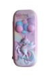 Picture of Unicorn A Healthy Life 3D Print EVA Zipper Closure Pencil Case School Stationery Organizer Pencil Box Pouch for Girls