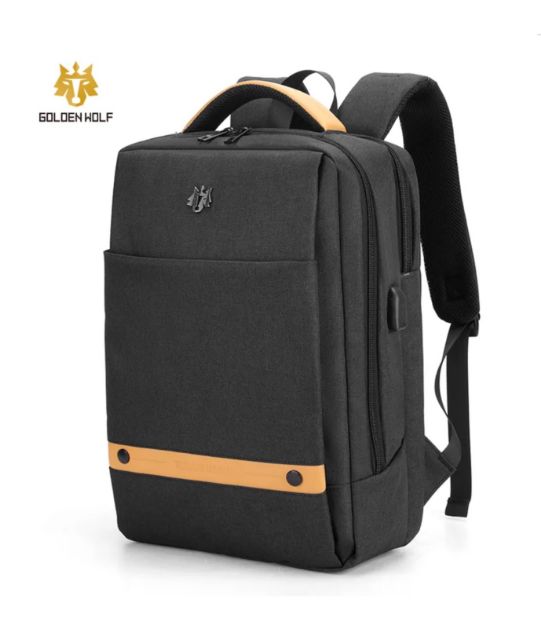Picture of Golden Wolf GB00378 Laptop Backpack For Men USB Charging Bag Pack Large Capacity Teenager Schoolbag Male Travel Backpacks Mochilas Bags