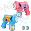 Picture of Yuhongchi bubble Tale Bubble Guns Bubble Machine for Kids Bubble Blower with 10-Hole Wands & LED Light Bubble Maker Kids Birthday Gifts 