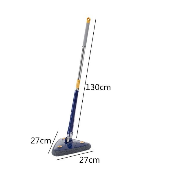 Picture of 360° Rotatable Adjustable Multifunctional Cleaning Mop Triangle Mop with Stainless Steel Long Handle Push-Pull Squeezing Cleaning Mop Dry & Wet Mop