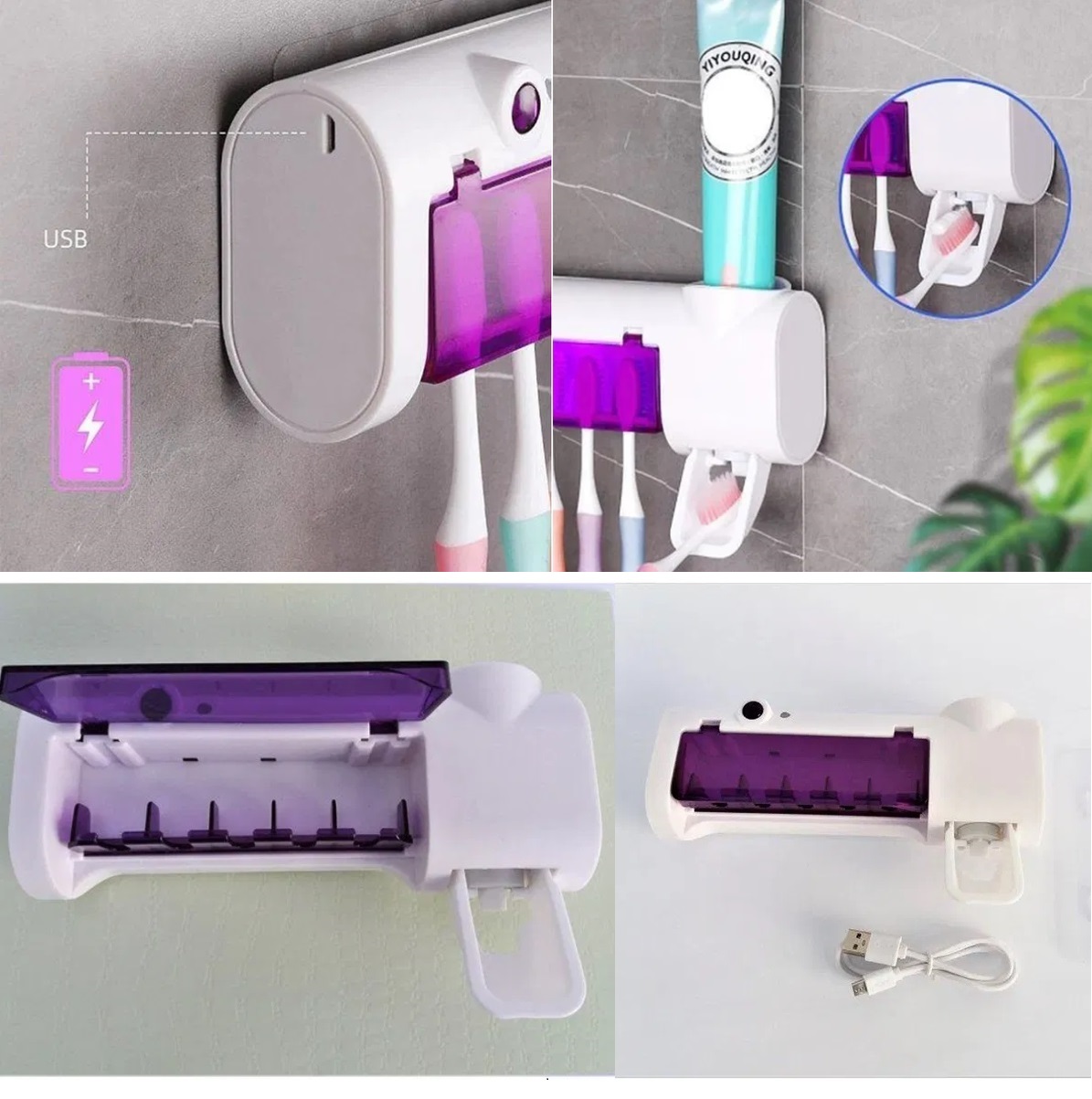 Upgrade Your Dental Hygiene with our MultiFunction Toothbrush Sterilizer and Holder in