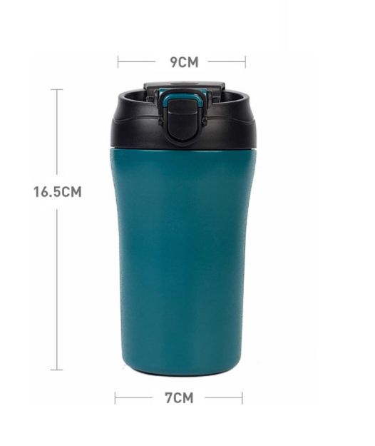VACUUM CUP INSULATED MUG THERMOS STEEL HOT OR COLD INSULATED FLASK LEAK PROOF COFFEE MUG WITH LOCK