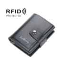 Baellerry RFID Card Holder Money Bag Men Wallet Auto Ejection Men RFID Blocking Wallet