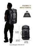 WITZMAN B906 Rucksack Casual PU Leather Water Resistant 21inch Travel Bag Hiking Backpack