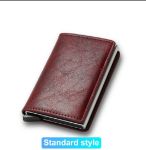 Synthetic PU Leather RFID Credit Card Holder Smart Mini Wallet (2)