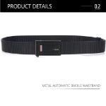 Nylon Zinc Alloy Metal Buckle Automatic Buckle Outdoor Nylon Fabric Adjustable Belt