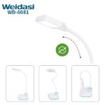 Weidasi WD-6081 Rechargeable and portable modern bed side eye-caring led table reading light with night light