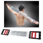 Multifunctional Carbon Steel Resistance for Chest Expander Muscle Building with Detachable Springs and Hand Grip