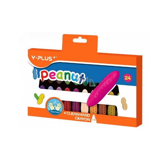 Y Plus Peanut Clean Hand Crayon Art Set-24pcs