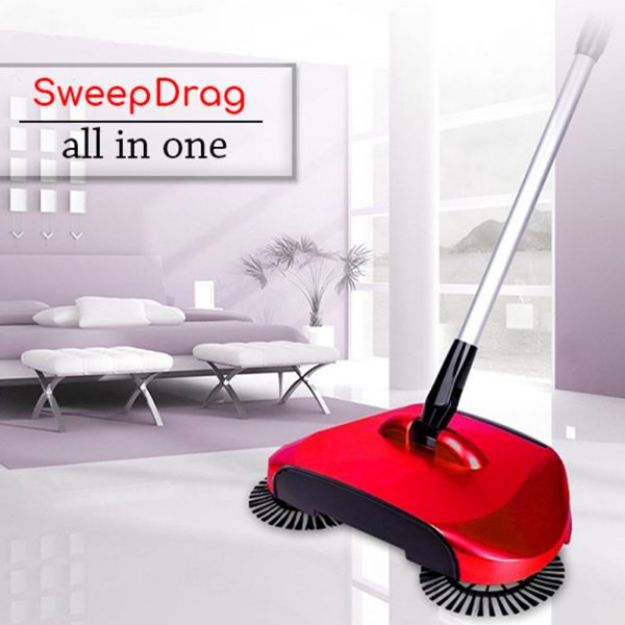 Sweep Drag ALL IN ONE 360 Degree Rotating Magic Floor Cleaning Mop-Hand Push Sweeping Broom