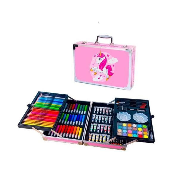 Unicorn 145 Piece Art Set Kids Art Drawing Set perfect as Birthday Gift for Boys and Girls