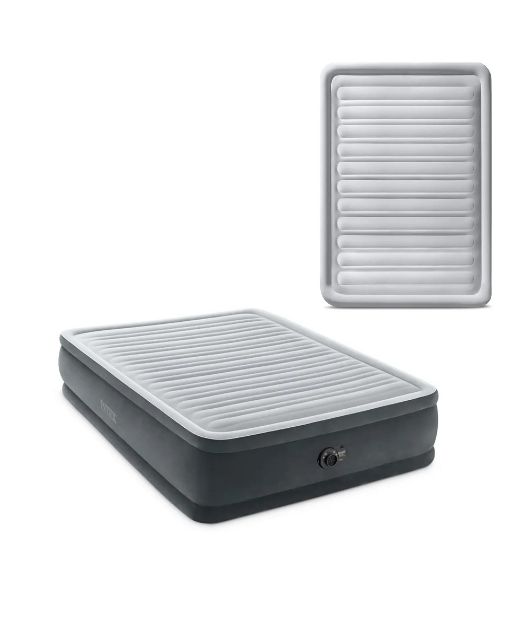 INTEX Dura‑Beam Deluxe Comfort‑Plush Air Mattress-Inflatable Double Bed-60" Width
