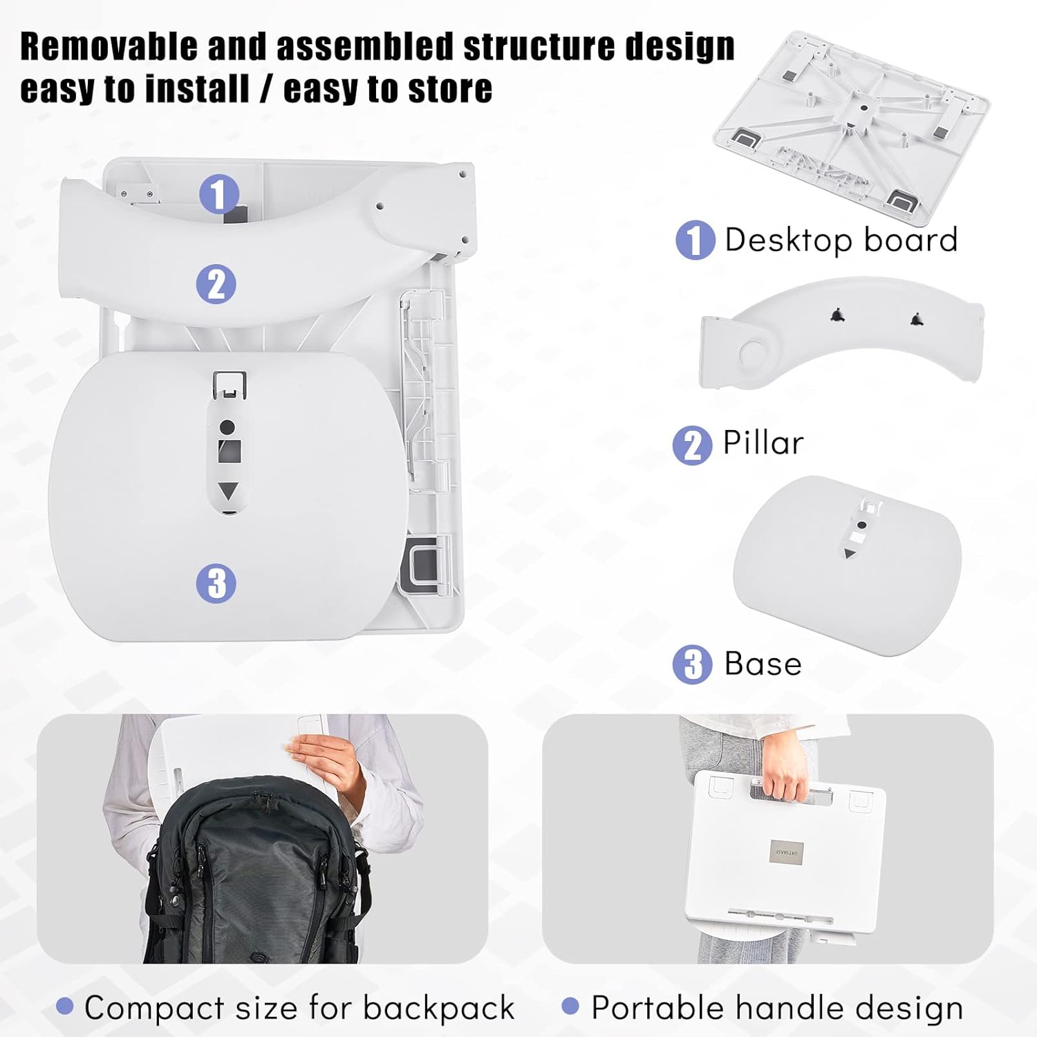 0009213 forever easy lap desk foldable portable laptop table for bed or floor