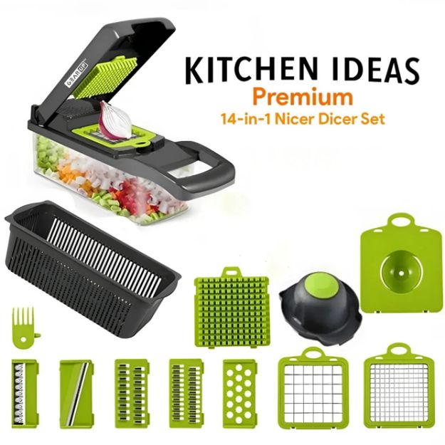 Kitchen Ideas Premium 14-in-1 Vegetable Slicer & Cutter