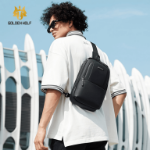 Golden Wolf GXB00725, anti-theft crossbody bag, waterproof chest bag, casual shoulder bag, travel sling bag, men’s crossbody bag, stylish waterproof bag