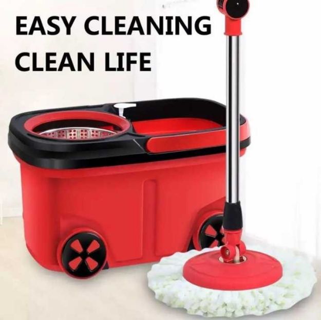Magic Spin Mop with Bucket – 360° Rotating Microfiber Head