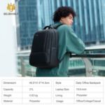 GOLDEN WOLF GB00736 Anti-Theft Water-Resistant Laptop Backpack