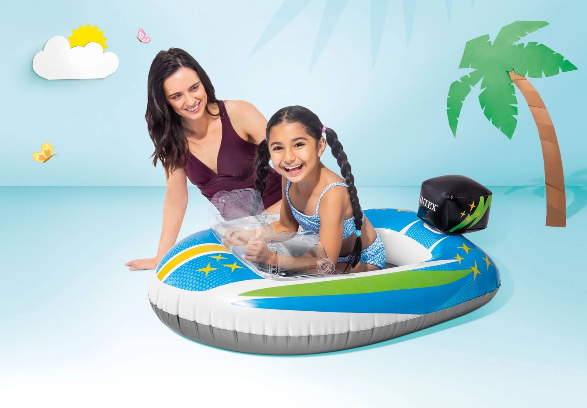 INTEX Pool Cruisers Float-Boat – Kids Swim Ring-airDeal.com.bd