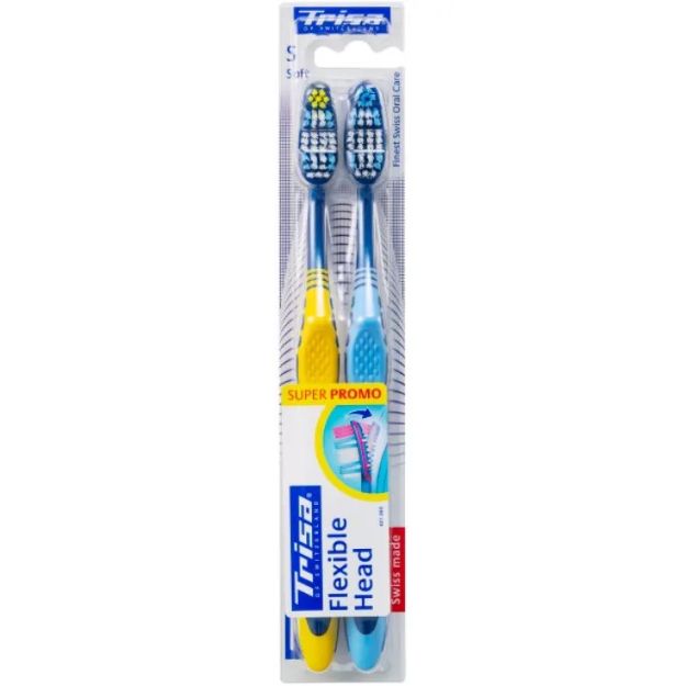 Trisa Flexible Head Toothbrush Soft Bristles 2pcs