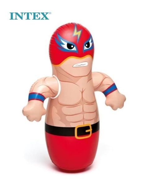 INTEX 3D Portable Inflatable Punching Bag for Kids-Fighter