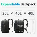 BANGE BG-3055 Expandable Business Travel Laptop Backpack – Premium Black
