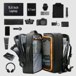 BANGE BG-3055 Expandable Business Travel Laptop Backpack – Premium Black
