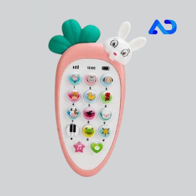 Carrot Baby Musical Phone Toy with Teether & Light Effects