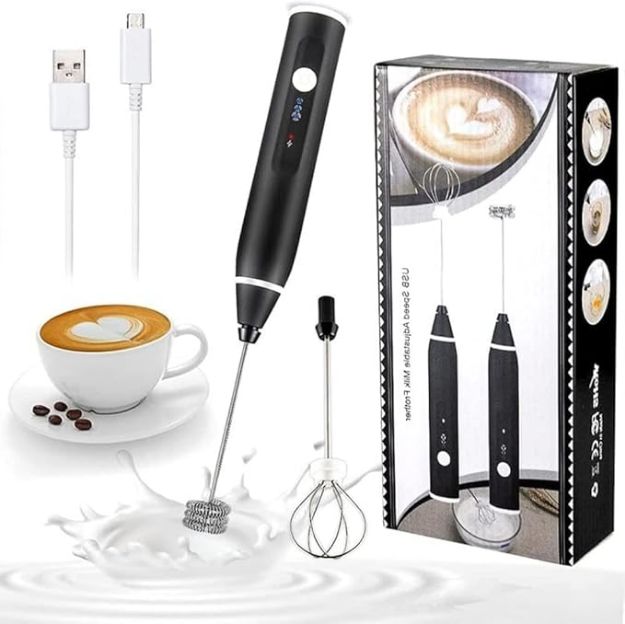 2-in-1 Rechargeable Coffee Beater & Milk Frother