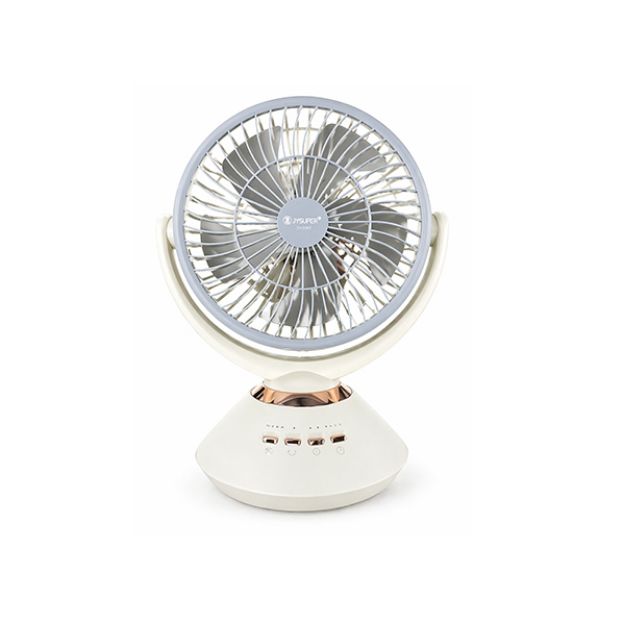JYSuper JY-2570 Professional 6 Battery Rechargeable Portable Table Fan