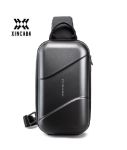 Xincada ArmorShield Textured Hard Shell Anti-Fall Messenger Bag – Large Capacity Water-Repellent Crossbody Bag for Men