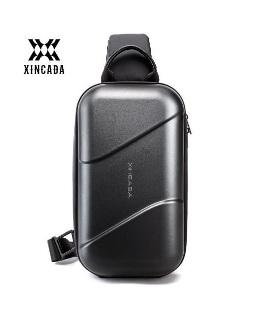 Xincada ArmorShield Textured Hard Shell Anti-Fall Messenger Bag – Large Capacity Water-Repellent Crossbody Bag for Men