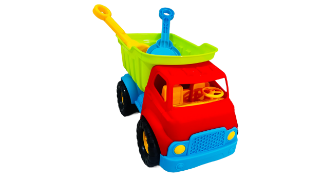 Picture of Kids Sand Explorer Dump Truck Play Set with Sand Accessories