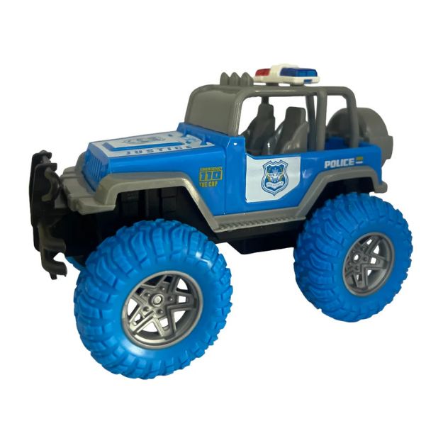 Picture of Little Monster Police Jeep Toy 989T – Push & Go Off-Road Kids Vehicle