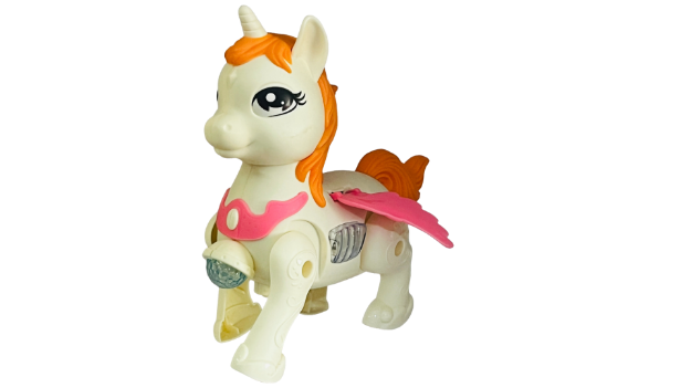 Picture of Unicorn LED Musical Walking Toy with Flapping Wings & Bump & Go