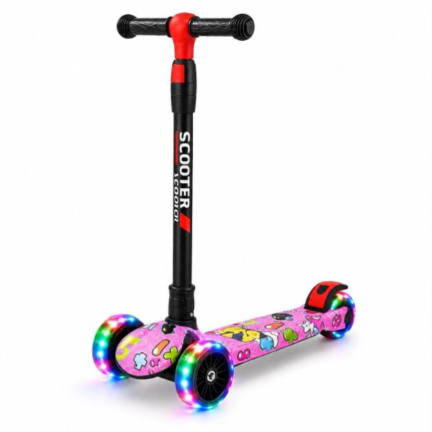 Picture of LED 3-Wheel Adjustable Kids & Teen Scooter