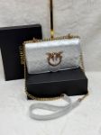 Picture of Modern Oblique Canvas Shoulder Bag with CD Gold Clasp