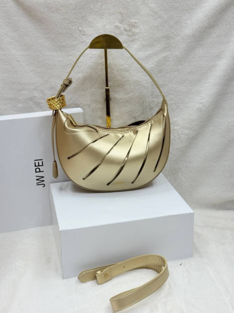 Picture of Crescent Pleated Sculptural Shoulder Bag