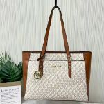 Picture of Aura Luxe Signature Canvas & Leather Tote