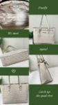 Picture of Aura Luxe Signature Canvas & Leather Tote