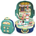2-in-1 Doctor Set Backpack Kids Pretend Medical Play Kit